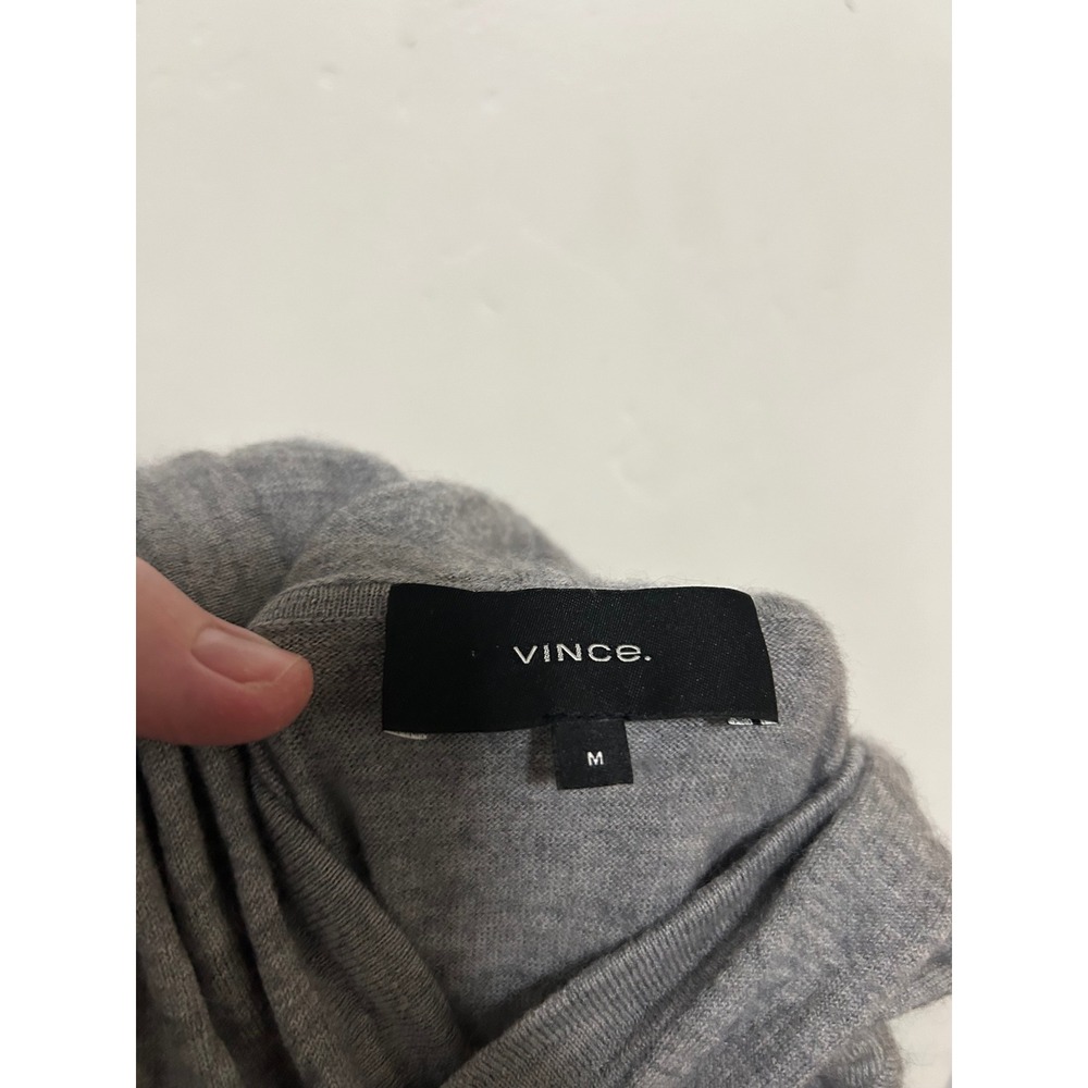 Vince Mens Heather Grey‎ Wool Cashmere Blend Pullover Hoodie MR7856860 Size M - Picture 4 of 5